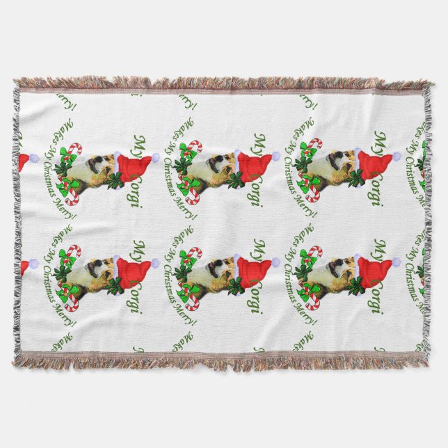 Manta Pembroke Welsh Corgi Natal (Frente)