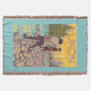 Manta Pesca com mosca das mulheres - Yukon, Alaska