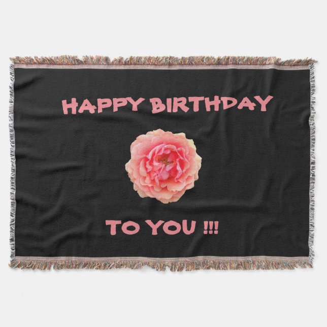 Manta Pinky Throw Blanket - Parabéns (Frente)