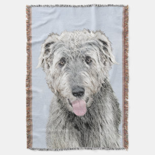 Manta Pintura de Irish Wolfhound - Arte Original de Cach