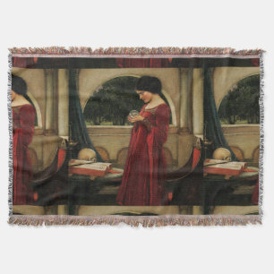 Manta Pintura de Waterhouse da Mulher Cristal Ball