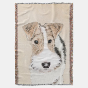 Manta Pintura do Fox Terrier do fio - arte original