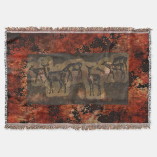 Manta Pinturas das Cavernas Pré-Históricas da Vida Selva