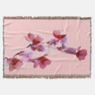 Manta Pinturas florais abstratas 3 da aguarela