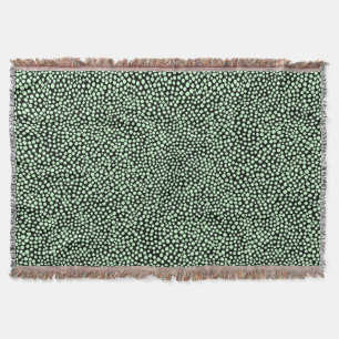 Manta Pontos aleatórios - Verde fantasma em preto