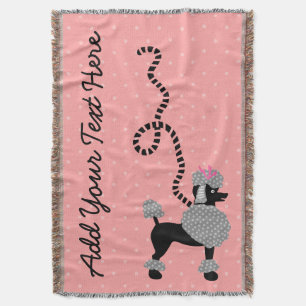 Manta Pontos modernos do 50 cor-de-rosa retro do cão da