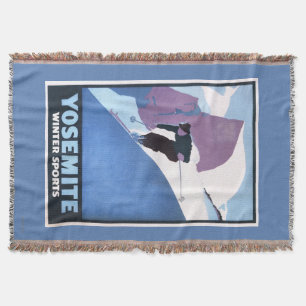 Manta Poster relativo à promoção de esqui dos esportes