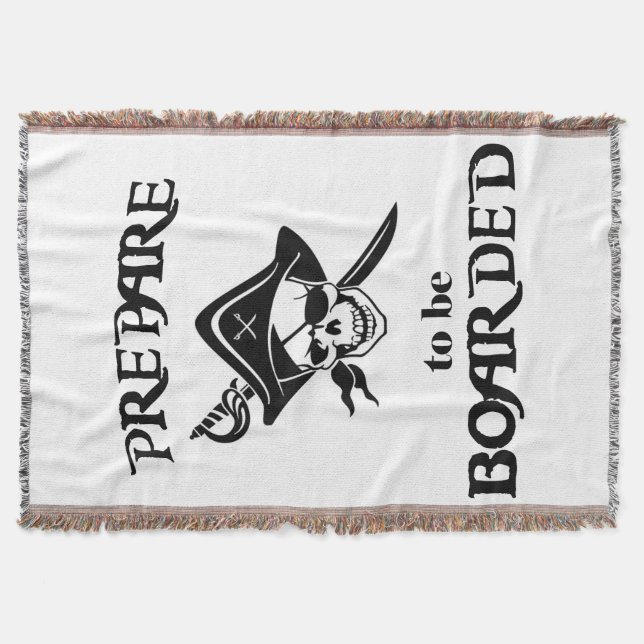 Manta Prepare-se para ser barrado com o crânio Pirata Pr (Frente)