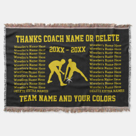 Manta Presentes pretos e Dourados do treinador da luta,