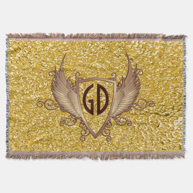 Manta PURE DOURADO Patterno + suas ideias (Frente)
