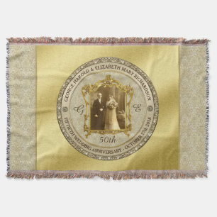 Manta Quadro de Fotografias Clássicas do Casamento de ou