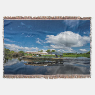 Manta Reflexão do barco de turista