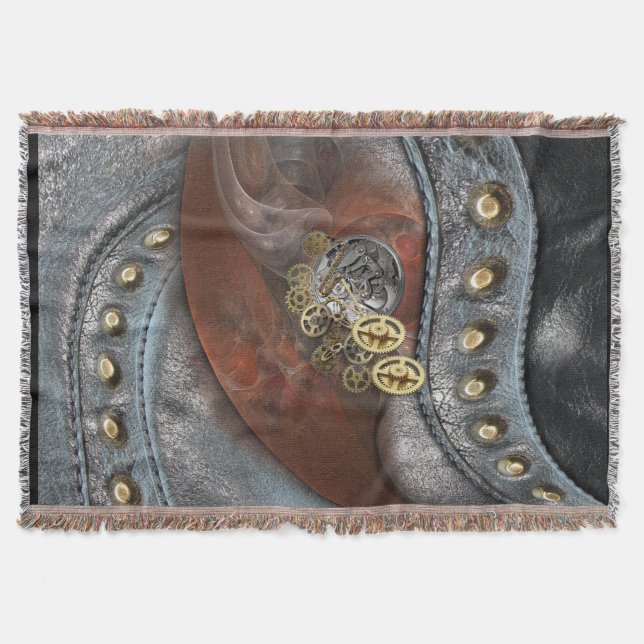 Manta Rodas do tempo no couro (Frente)