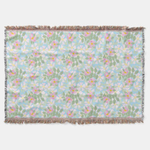 Manta Rosas de cão cor-de-rosa bonito no teste padrão