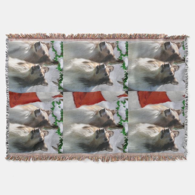 Manta Rough Collies Reúne Papais noeis Natal (Frente)