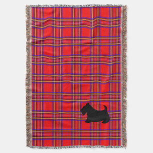 Manta Scotty Dog Xadrez Scottish Terrier Blanket Gift