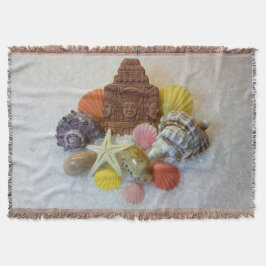 Manta Seashells místicos da energia e cobertura do lance