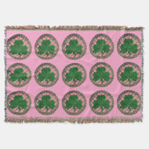 Manta Shamrock Cor-De-Rosa Nos Nossos Célticos Jogam Ban