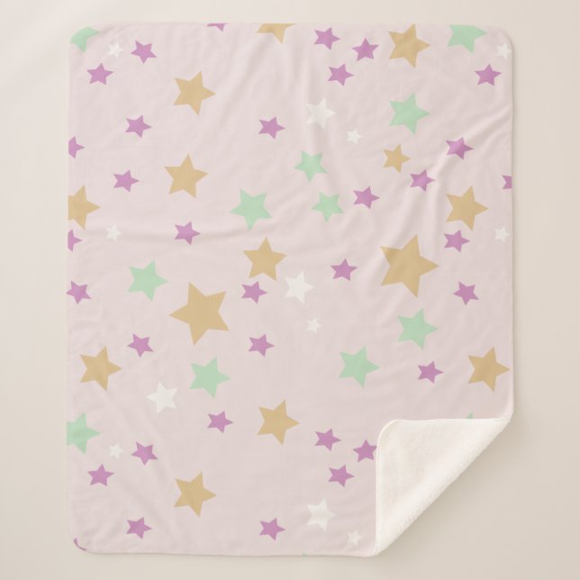 Manta Sherpa con diseño de estrellas (Frente)