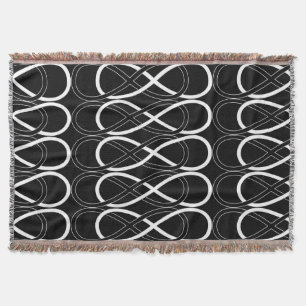 Manta Símbolo duplo Infinito - Preto e Branco