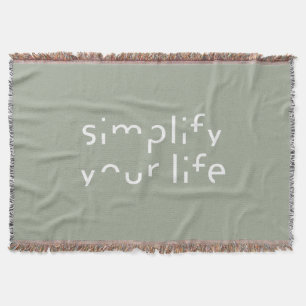 Manta "Simplifique a sua vida", a cor personalizada lanç
