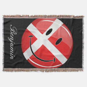 Manta Sinalizador da Dinamarca sorridente