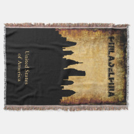 Manta Skyline rústica de Philadelphfia do fundo