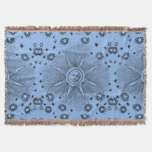 Manta Sol Estrelas Antigo Céu Noturno Zodíaco Medieval