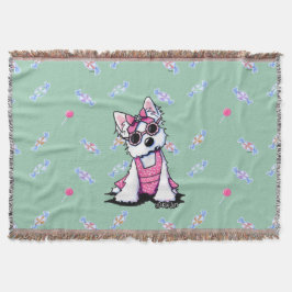 Manta Summer Sweet Olivia Westie Throw Blanket