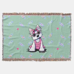 Manta Summer Sweet Olivia Westie Throw Blanket