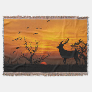 Manta Sunset Deer Silhouette