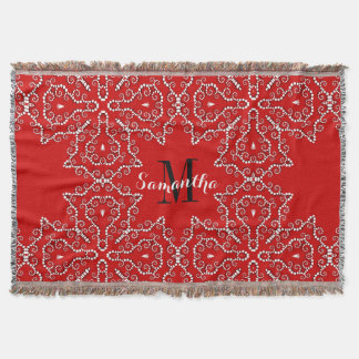 Manta Tampa do tutor geométrico branco-vermelho