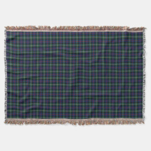 Manta Tartan escocês azul escuro e verde do clã de