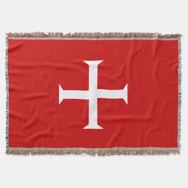 Manta templar tricota vermelho malta teutonic hospitall (Frente)
