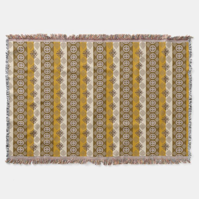 Manta Teste padrão africano étnico com simbols de (Frente)