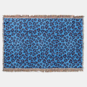 Manta teste padrão azul da textura do leopardo