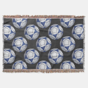 Manta Teste padrão azul e branco de Futbal