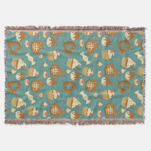 Manta Teste padrão com cupcakes e doces