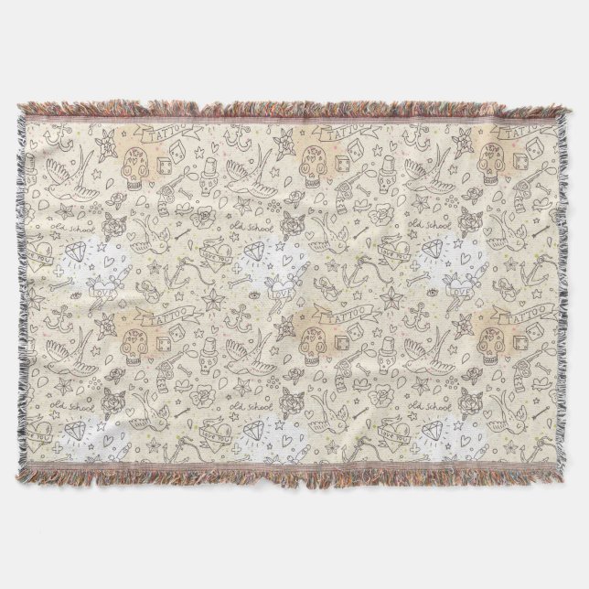 Manta Teste padrão do conceito do tatuagem (Frente)