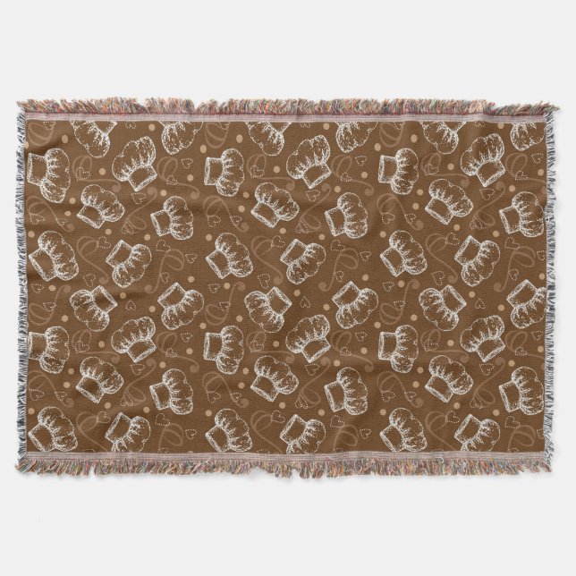 Manta Teste padrão do cozinhar com chapéu do cozinheiro (Frente)