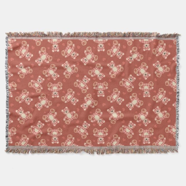 Manta teste padrão dos retalhos do urso (Frente)