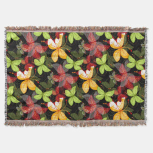 Manta Teste padrão escuro do outono