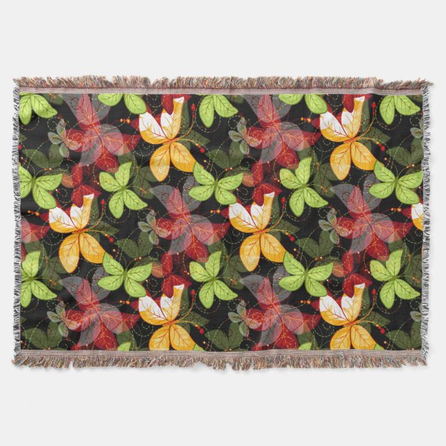 Manta Teste padrão escuro do outono (Frente)