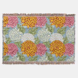 Manta Teste padrão excelente com crisântemos