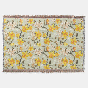 Manta Teste padrão floral brilhante bonito à moda