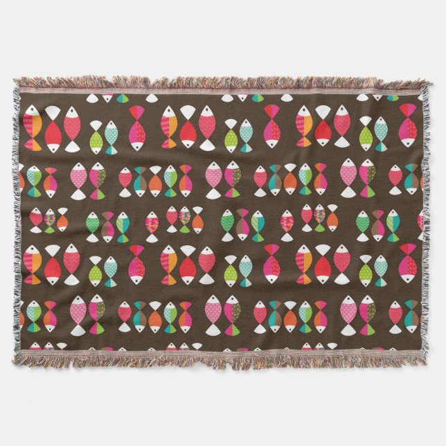 Manta Teste padrão subaquático 2 dos peixes retros (Frente)