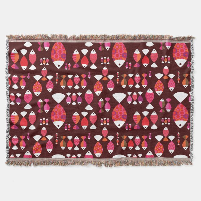 Manta Teste padrão subaquático dos peixes retros (Frente)