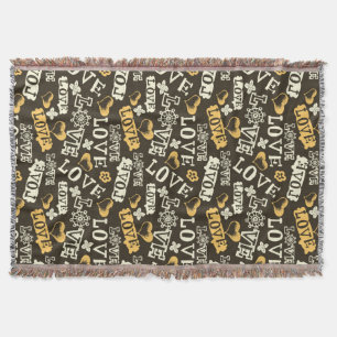 Manta Teste padrão tirado mão do amor