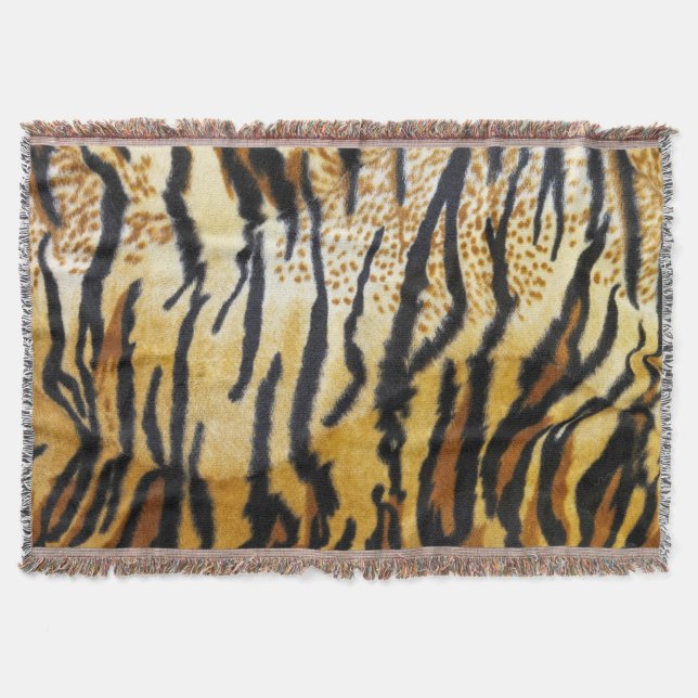 MANTA TIGER IMPRESSÃO THROW BLANKET (Frente)