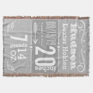 Manta Tipografia Setas Aniquilas de Nascimento Cinza Reg